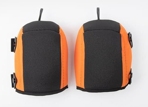 NINEMAX Genouillère Travail 1 paire Genouillère De Protection pour Jardinage Chantier Constructions,Tissu Confortable Et Doux Bande Élastique Anti-Glisse(Orange)