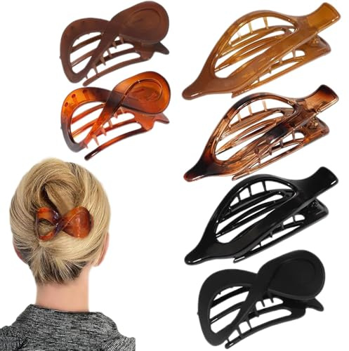 Pinzas planas para garras de pelo plano, 6 horquillas horizontales no deslizantes, pinzas de plátano, accesorios para la cabeza, cómodas pinzas para el pelo, para novia, madre,