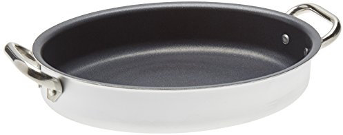 Agnelli Casserole Platine Poisson Ovale avec 2 poignées en Acier Inoxydable, Argent, Acier Inoxydable, Argent, 30 cm