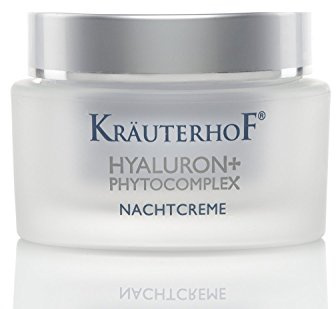 Kräuterhof® Nachtcreme (50ml) – hilft der Haut Feuchtigkeit besser zu speichern & stärkt die Barrierefunktion, Feuchtigkeitspflege mit Hyaluronsäure & Sheabutter, Gesichtscreme mit frischem Duft