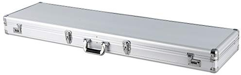 GOPLUS Mallette pour Fusil, Etui pour Arme Longue en Aluminium, Valise à Fusil avec 2 Serrures à Combinaison, Boîte Etanche de Protection pour Rangement, Transport Pratique, 134 x 35 x 12CM (Argent)