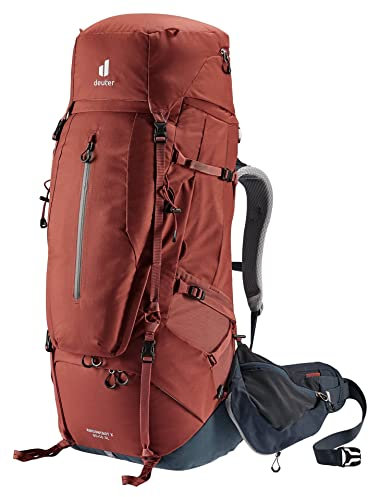 deuter Aircontact X 60+15 SL (Größe S) Damen Trekkingrucksack, Redwood-ink
