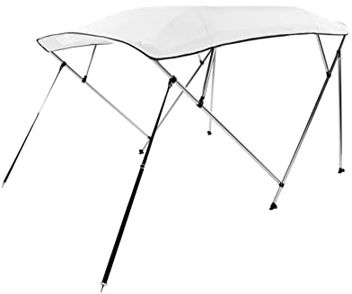 PIMAR Tendalino Bimini 4 Archi in Alluminio Lucido Ø 25 MM Diverse Misure e Colori. Barca Gommone (Bianco, larghezza 200-220cm)