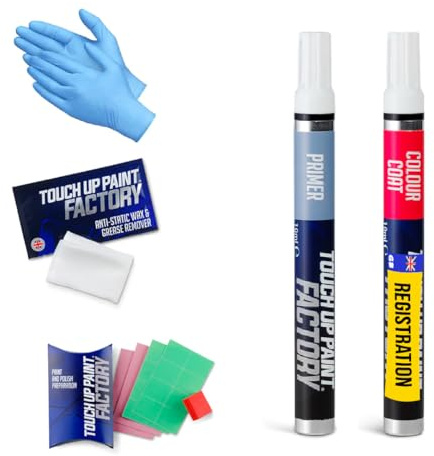 Touch Up Paint Factory – Kit stylo de réparation de rayures, peinture automobile mélangée selon le code couleur pour tous les modèles – Correspondance exacte garantie – Version Pro (grand format)