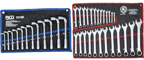 BGS 70186 | Jeu de clés à pipe | 8-19 mm | 12 pièces Diy 1198 | Jeu de clés mixtes | 6-32 mm | 25 pièces