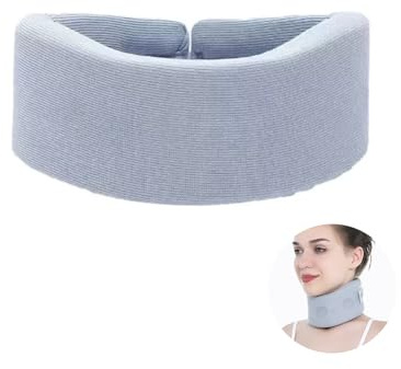 Okaywork nacksträckare, halskrage person för sömn nackstöd, nackbandage för nacksmärta och stöd, sömnstöd nackstöd, lindra trycket på halskotorna (blå-M)