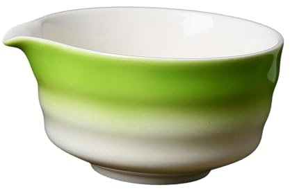 FLCPJGV Bol à matcha en céramique fabriqué à la main 450 ml Chawan Bol à thé traditionnel en porcelaine Tasse à thé japonaise, pour les amateurs de thé Cadeau, Vert