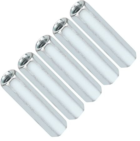 Industrial en Acier en Carbone plaqué Hexagonal M6 * 40 Finesses Filetées D'écrou à Tige Longue pour L'ensemble de Navires 5pcs