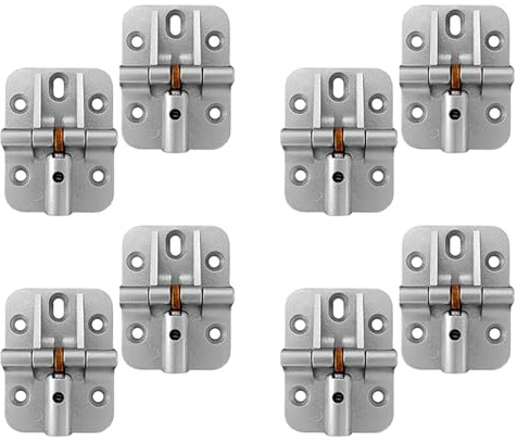 Htuygyjaw Adjustable 180 Degree Hinge, Locking Hinge Folding Bracket, Adjustable Door Pivot, Leaf Table Joint, 8PCS