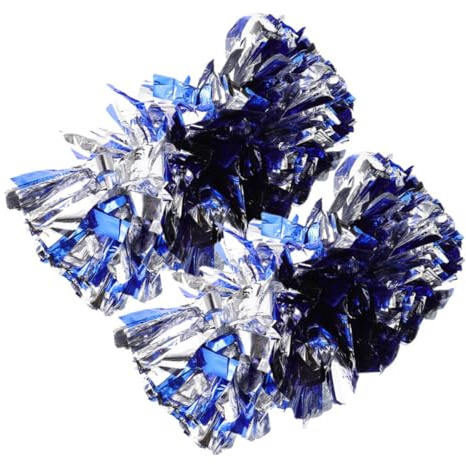 VICASKY 2pezzi Pompon da Cheerleading Riutilizzabili Attrezzatura da Cheerleader Pompon Glitterati Decorazioni Lucide Accessori Sportivi Portatili per Prove e Spettacoli