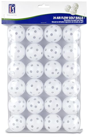 PGA TOUR 24 Air Flow Übungs Golfball, weiß, PGAT136
