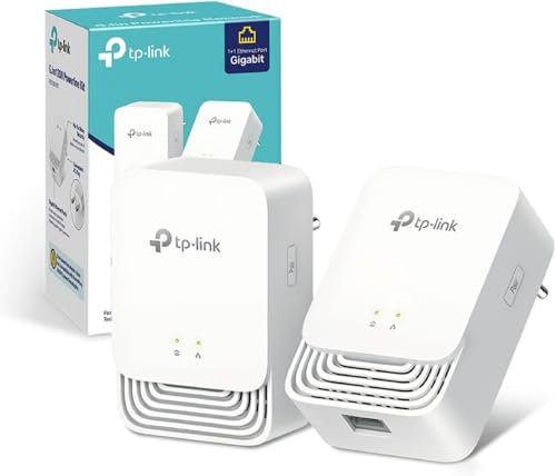 TP-Link PG1200 Kit Powerline Passante G.hn2400, G.hn Wave2 SISO, 1 × Puerto Gigabit, Modo de Ahorro de energía, Plug & Play, Powerline de Nueva generación más confiable