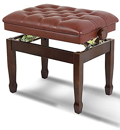 Taburete de piano con piel sintética, construcción resistente, diseño cómodo, impermeable, 10 cm de altura, ideal para práctica musical