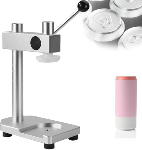 Sellador manual de latas y máquina de costura al vacío para uso doméstico y comercial, ideal para sellar alimentos enlatados, té con leche, café y tarros