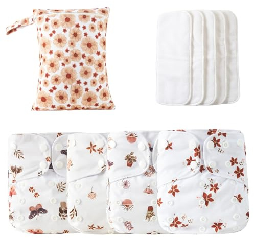 Tygblöja – Polyester TPU | 9-pack Justerbar Blöja | Tvättbar Blöja För Spädbarn, Återanvändbar, Miljövänlig, Läcksäker, Bekväm Mjuk Och Hållbar Babyvård Essential