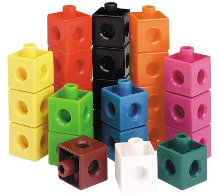 Learning Resources Cubi da Incastro Snap Cubes, 5+ Anni, Set 1000 Cubi Colorati 2 cm per Attività Matematiche, Conteggio e Costruzioni Educative