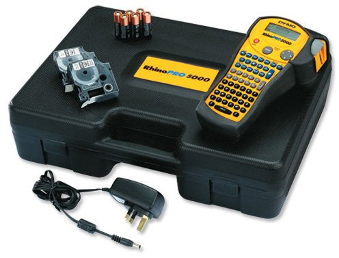 Dymo RhinoPRO 5200 Labelmaker Kit Printer Adaptor and Rechargeable Battery for 6-19mm Tapes Ref S0841390