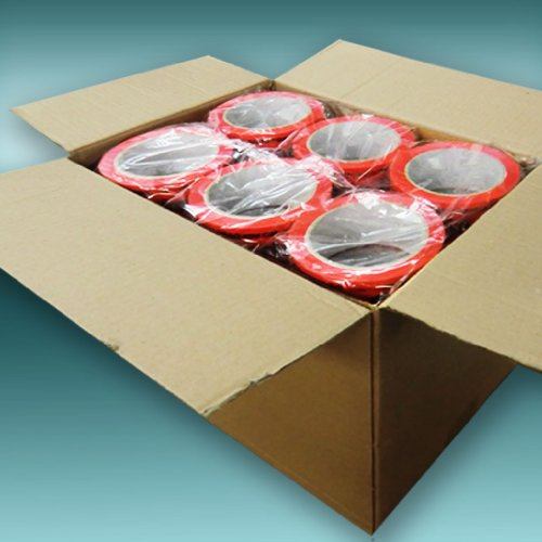 36 Rollen Vorsicht Glas! Klebeband 50 mm x 66 lfm rot/schwarz