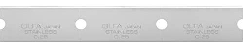 Olfa GSB-1S/30 - Pack de 30 cuchillas para rascador GSR (acero inoxidable, 0.25 mm)