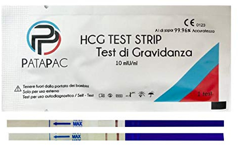 PataPac – Canadesi Gravidanza – Test di Gravidanza Precoce, con Bicchierini – 20, Strisce per test di gravidanza, Kit di 20 Test Ultrasensibili e Precoce