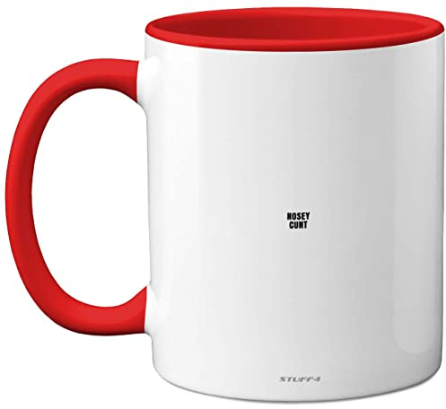 Nosey C**t mugg – roliga sarkastiska gåvor för arbetskollegor, rå oförskämd julklapp, ny julmugg för vänner, roliga hemliga jultomtegåvor, 325 ml keramisk diskmaskinssäker röd kaffekopp muggar
