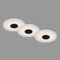 BRILONER Leuchten - 3er Set LED Einbauleuchten Decke, 650 Lumen Einbaulampen, LED Einbaustrahler Bad, Badeinbaustrahler IP44, Schwarz, 120x36 mm (DxH)
