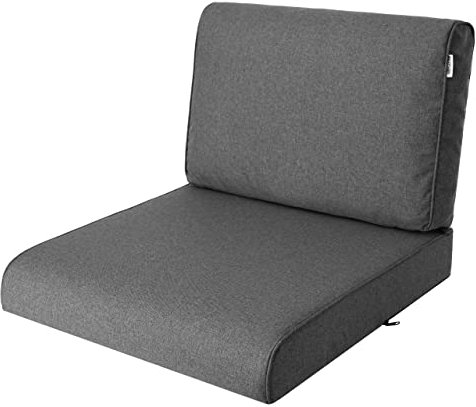 HOBBYGARDEN, Cojín de ratán, cojín para palés, exterior/interior, muebles de jardín, columpio de hollywood, cojín de asiento, cojín de asiento, grafito, tamaño 1: 50 x 50 cm