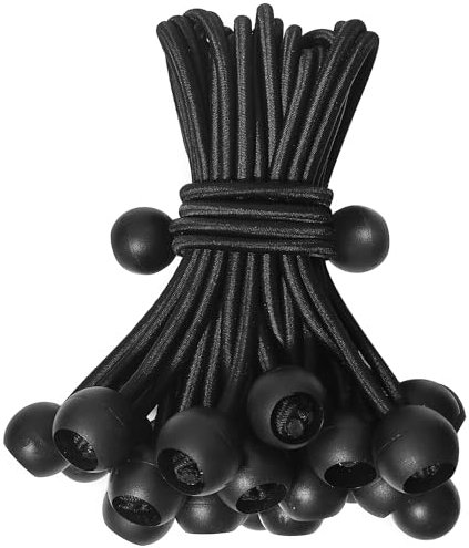 Baiann Ball-Bungee-Seile, 15,2 cm, robuste und vielseitige Bungee-Seile mit Bällen, Planen-Bungee mit Bällen, Schlaufenseil, für drinnen und draußen, Planen-Spanngurt, organisieren und sichern,