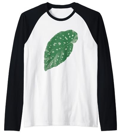 Cute Begonia Maculata polka dot begonia leaf for men women Raglan Baseball Tee