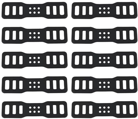 SG Store Lot de 10 sangles de vélo en silicone pour sangle fixe de rechange - Accessoires de vélo adaptés pour éclairage de vélo - Noir