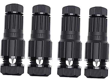 AUTSUPPL 4pcs Waterproof Low Voltage Wire Connectors Nylon Landscape Lighting Electrical Cable Splitter for Outdoor Garden Lighting