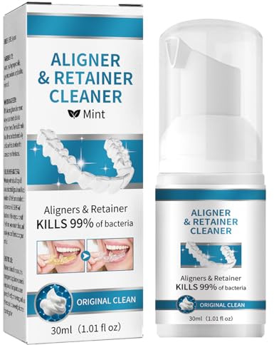 Mnozreo Nettoyant pour Appareil Dentaire,Tablettes Nettoyantes pour Prothèses Dentaires,Correcteurs Dentaires Nettoyer la Mousse,Pastille Appareil Mousse pour Appareils Dentaires,30ML