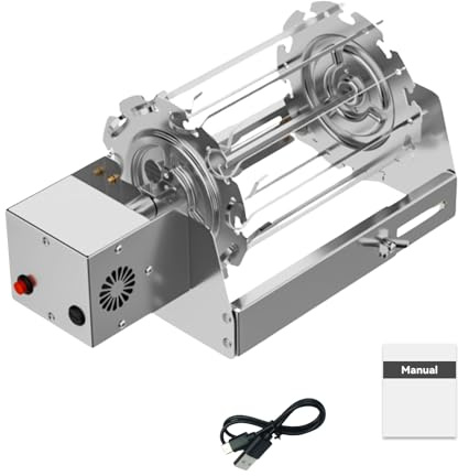 VIFERR Spiedini rotanti automatici per barbecue, porta di ricarica di tipo C, per la griglia di casa