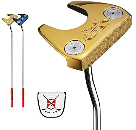 Unisex herr golfputterklubb körjärn golfklubbor CNC integration rostfritt stål skaft golf traning utrustning (guld)