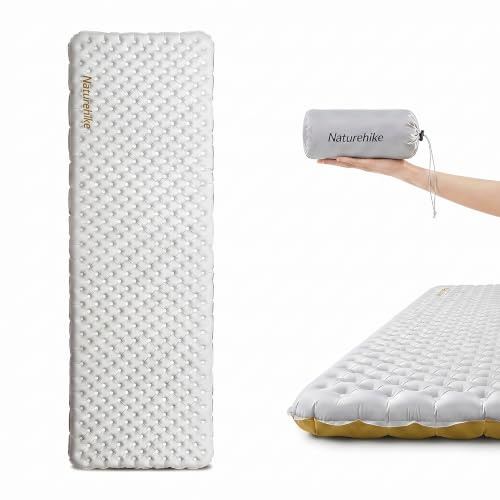 Naturehike Colchoneta autoinflable ultraligera, esterilla de camping hinchable 3,5R, duradera, portátil, colchón de aire para dormir individual para trekking, senderismo, montañismo, mochilero