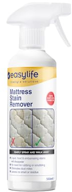 Easylife Mattress Stain Remover Spray, Mattress Cleaner Instantly Removes Tough Stains, Non-Toxic Upholstery Cleaner Works on Carpet, Clothes, Sofa & More, 500ml, Stain Removers - Fully Guaranteed