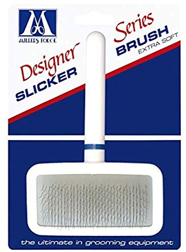 Millers Forge rostfritt stål stift designerserie mjuk slicker husdjursborste, stor