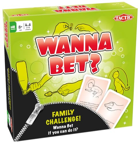 Tactic 54017 Wanna Party Challenge-A Task-Setting Game with a Difference-Bet on Who Can Do What,Blue