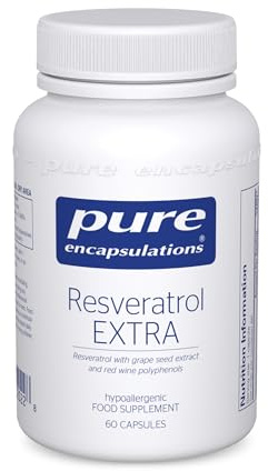 Pure Encapsulations Resveratrol Extra 100mg - Resveratrol with Grape Seed Extract and Red Wine Polyphenols - 60 Capsules