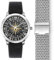 Thomas Sabo Damen Armbanduhr Sonne Sternzeichen Analog Quarz Edelstahl Samt SET_WA0351-217-203-33 mm