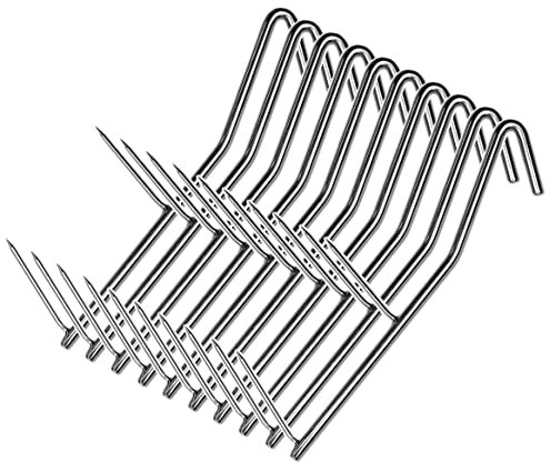 10 Stück Räucherhaken Stainless Steel Doppelspitz 17cm