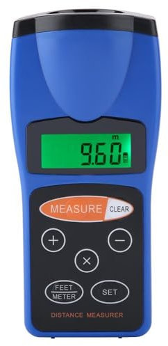 Laser Measure Device, 0.5-18M Ultrasonic Digital Laser Distance Meter with LED Backlit, Digital Measure Tool Range Finder for Measuring Area/Volume/Distance