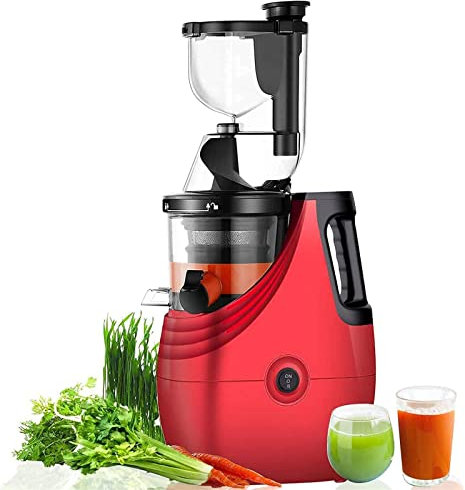CRBUDY Extractor de Jugo de Prensa en frío Comercial,Máquina exprimidora de masticación Lenta,Exprimidor Vertical de Alto Rendimiento Exprimidor de limón para Frutas y Verduras