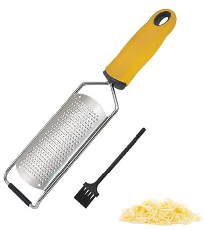 Râpe à zesteur, Râpe à Fromage de cuisine Fine pour fromage à pâte dure, Zesteur Agrumes Citron Manuelle, Rape a Cuisine Fromage Parmesan Poignée en Silicone et Lames avec Couvercle de Protection