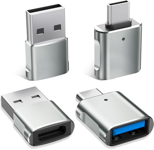 Adattatore USB C U-SB, 4 pezzi Adattatore USB A OTG Connettore Cavo Caricatore Thunderbolt 4 Compatibile con iPhone 16 15 14 13 Pro,iPad Pro,SE,MacBook,Samsung Galaxy Z Flip Fold 5,A54,S25