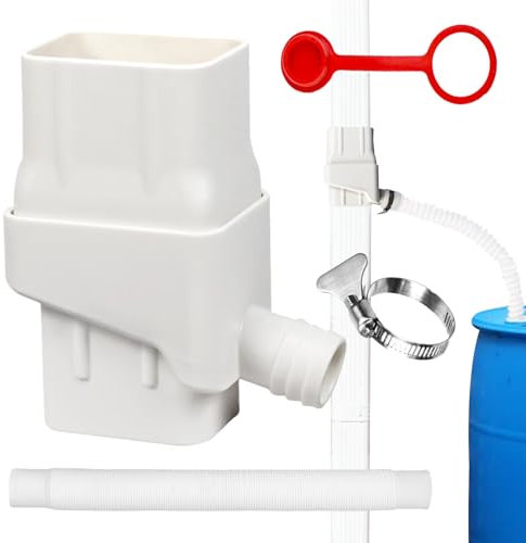 Rainwater Collection System, UV Resistant Downspout Diverter Colander, Eco-Friendly Rain Barrel Diverter Kit, Roof Water Diverters Connector With Water Pipe,Adjustable Diverters Easy Install