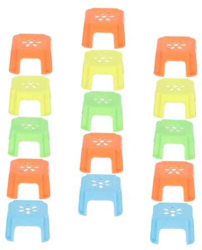 CHICAMPERA 15pièces Miniature Tabouret Plastique Mobilier pour Maison De Poupées Accessoires Décoratifs pour Artisanat Et Jardin