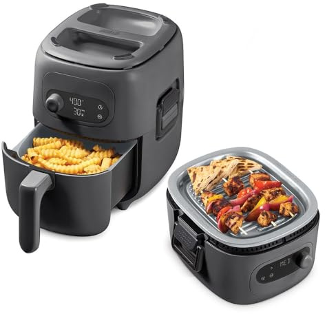 DASH Flip & Fry 2-in-1 Grill + Air Fryer, 3 QT