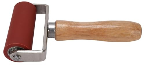 Culnflun Rullo per pressa in silicone, strumento di saltura a pressione a pressione manuale al silicio ad alta temperatura, dettaglio di ottone 80 mm di larghezza in ottone ru