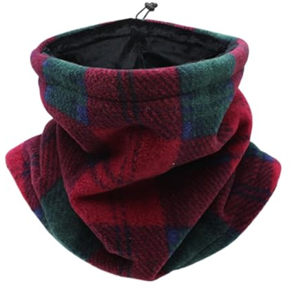 Oanviso Cache Cou Homme Hiver Polaire Thermique Doux Echarpe Tubulaire Épaisse Chaude Tour De Cou Neck Gaiter Écharpe Masque Taille Unique E Rouge